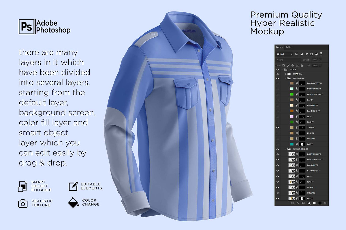 Casual Long Sleeve Shirt Mockup, a Hoody Mockup by Nanggroe Scripting (Photo 5 of 7)