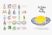 La dolce vita pantry clipart set, a Decorative Illustration by Patishop Art (Thumbnail 5 of 10)