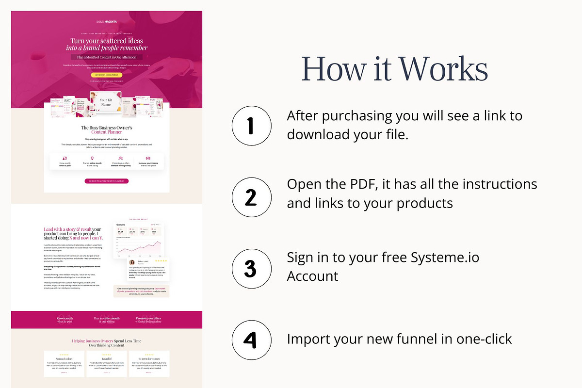 Systeme.io Bold Magenta Mini Offer, a Landing Page Template by Hayley's Digital Hub (Photo 11 of 11)