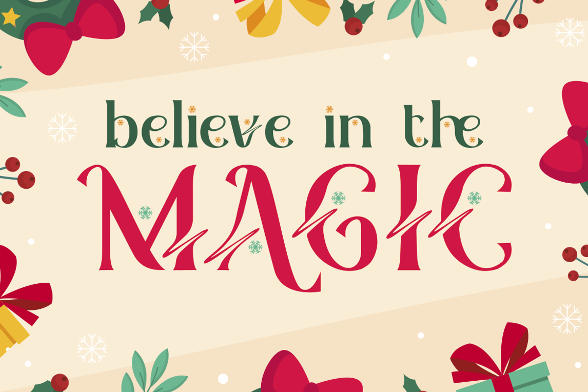 Spark Jingle Christmas Font, a Font by PutraCetol Studio (Photo 3 of 5)