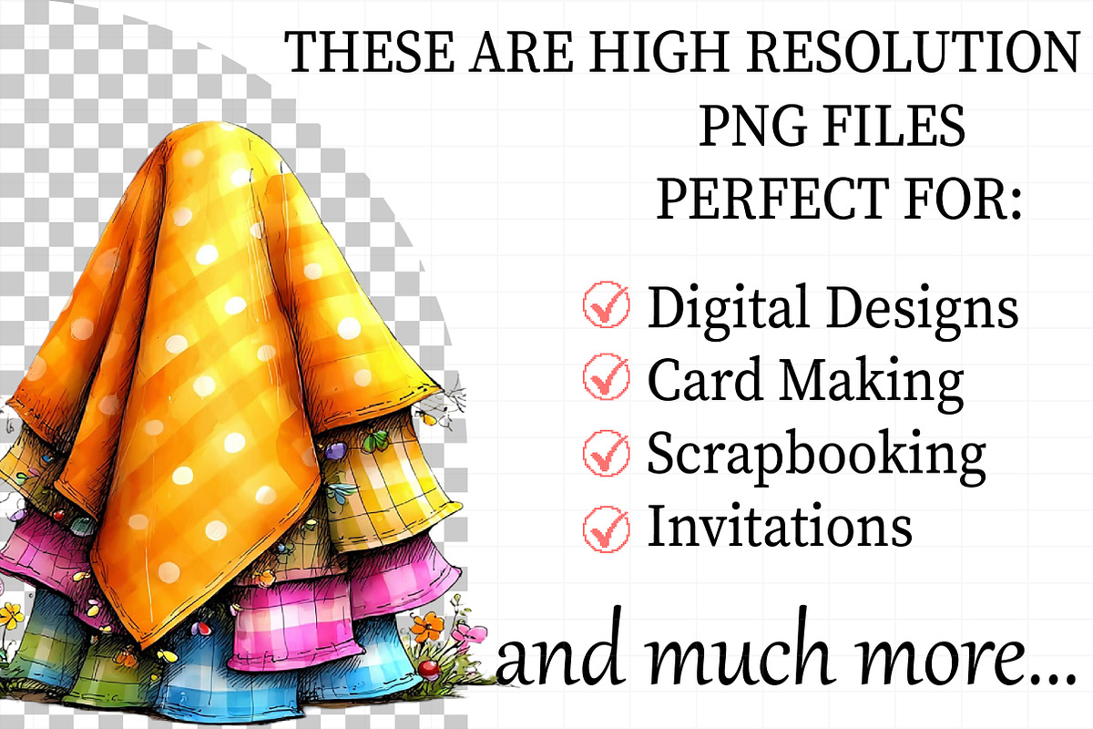 Whimsical Spring Gingham Clipart, an Illustration by Daily.Designs (Photo 2 of 7)