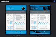 Material Resume Blue, a Resume Template by ikono.me (Thumbnail 2 of 5)
