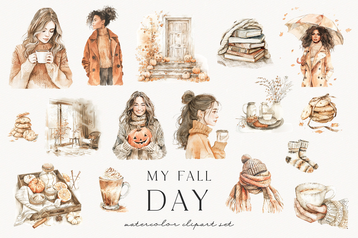 My Fall Day, a Seasonal Illustration by PeDe Designs (Photo 11 of 12)