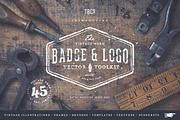 SALE! Vintage Badge and Logo Toolkit, a Branding & Logo Template by Anja Kaiser (Thumbnail 1 of 6)