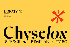 Chyselox - Stencil Font