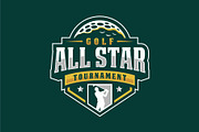 All Star Golf Tournament Logo, a Branding & Logo Template by swarnstudio (Thumbnail 1 of 3)