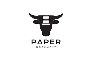 cow cattle livestock document logo, a Branding & Logo Template by devastd