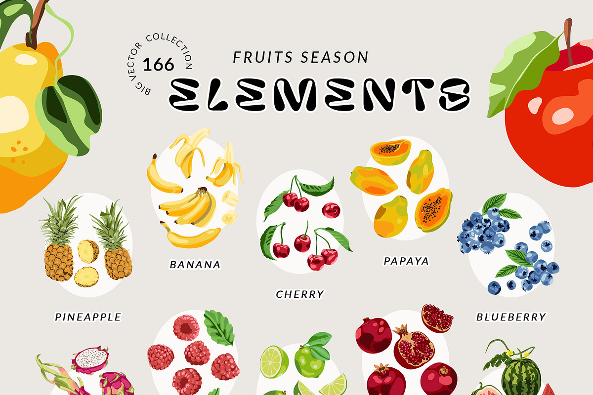 Fruits Season Posters & Patterns, an Illustration by SunnyAfternoons (Photo 9 of 13)