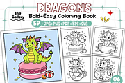Dragons Coloring Book KDP, an Animal Illustration by Ink Gallery (Thumbnail 1 of 9)