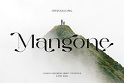 Mangone - Modern Serif Typeface, a Serif Font by Muflieart (Thumbnail 1 of 10)