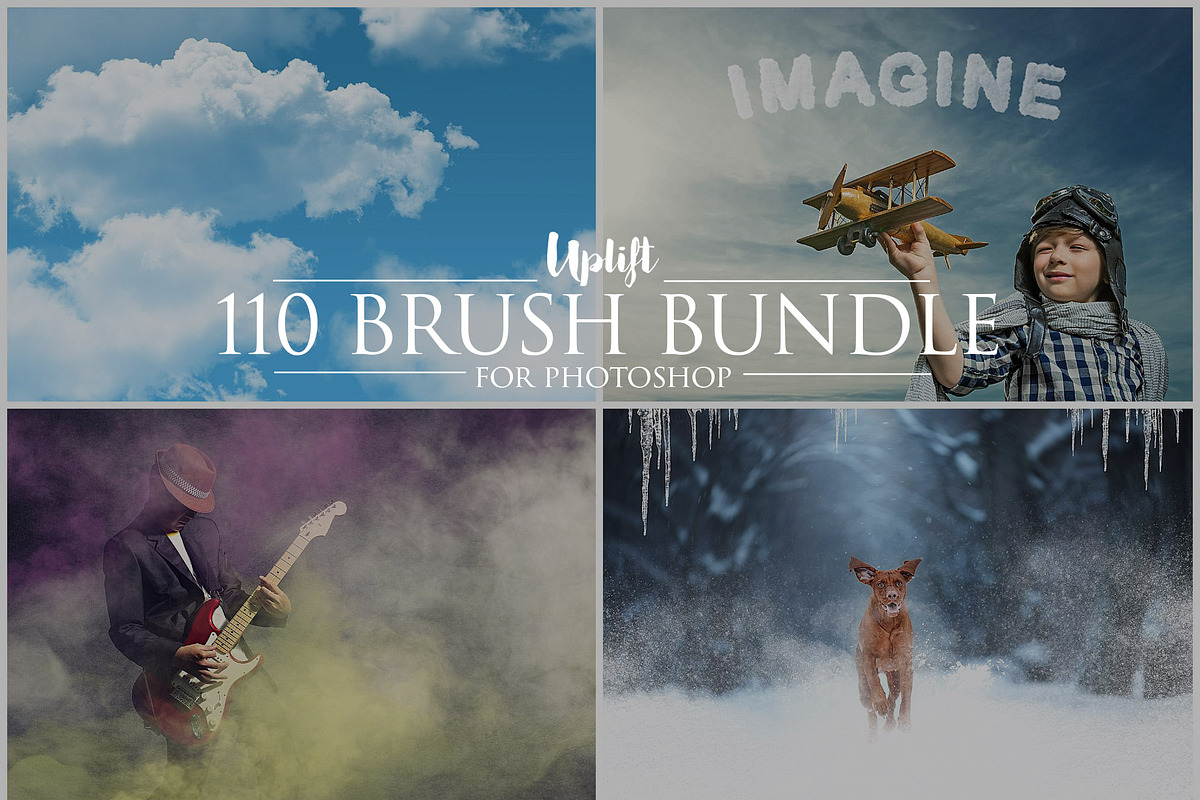 SALE! 110 Brush Bundle for Photoshop, a Brush Add-On by Uplift Actions (Photo 1 of 16)