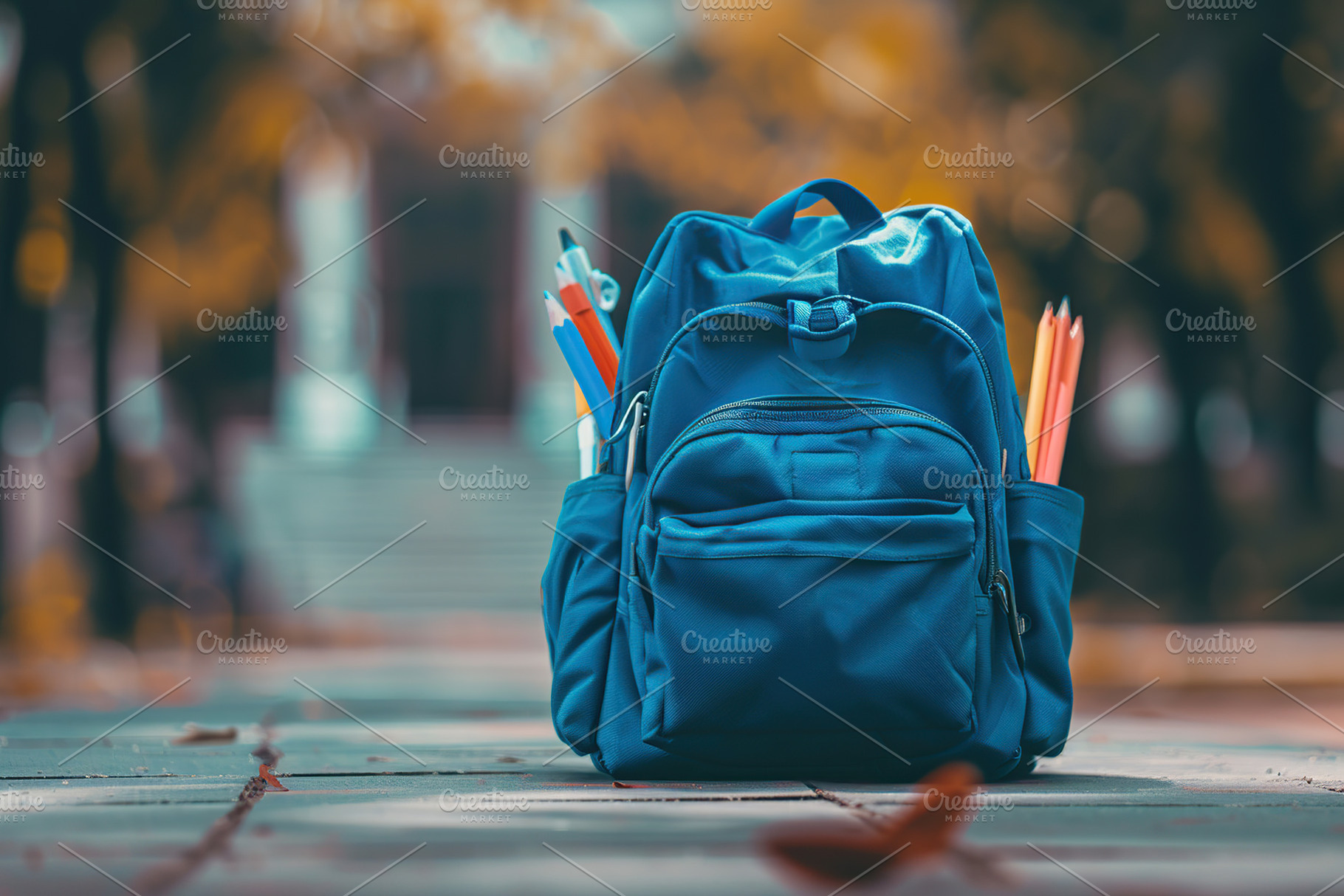Modern school backpack, Back To School concept, a School & Education Photo by AlyaAnd