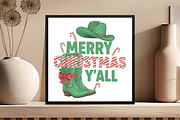 Cowboy Christmas, Merry Christmas, an Illustration by Black Bird Studio (Thumbnail 4 of 4)