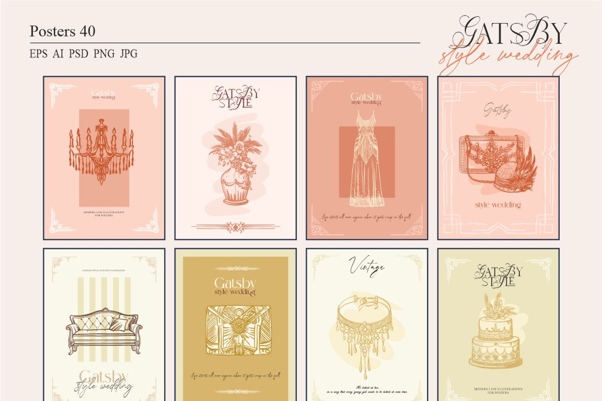 Gatsby-style wedding, an Object Graphic by Collection by VY (Photo 15 of 18)