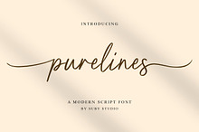 Purelines - Calligraphy Font