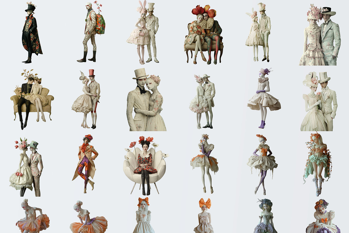 Quirky Spring Characters Clipart, a Person Illustration by Fusion Dream (Photo 2 of 10)