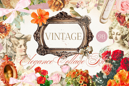 Vintage Elegance Collage Kit