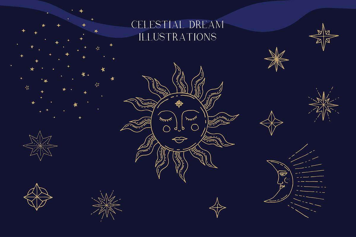 Celestial Patterns & Illustrations, a Pattern Graphic by Youandigraphics (Photo 11 of 14)