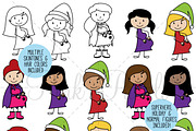 Pregnant Stick Figure Clipart Pack, an Illustration by PinkPueblo (Thumbnail 1 of 4)