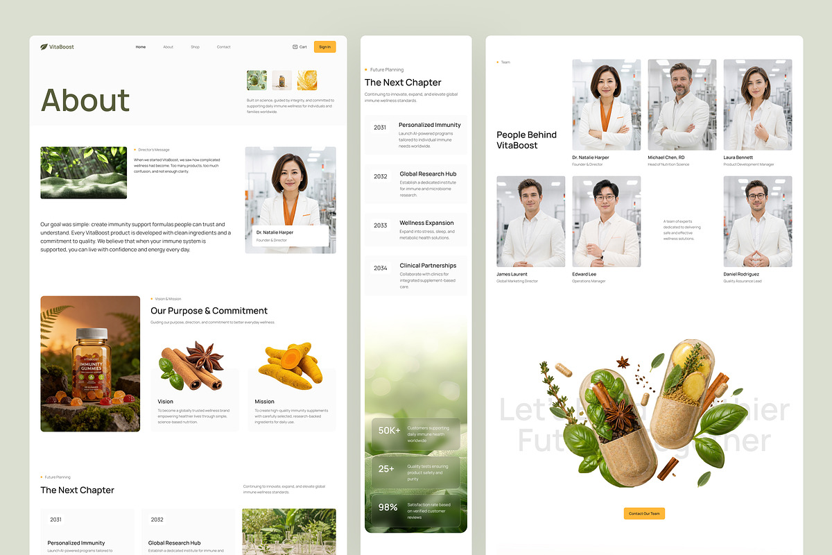 Health & Nutrition Website UI Figma, an UI Kit Template by peterdraw (Photo 3 of 7)