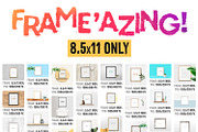 Frame'azing ‒ 8.5x11 Frame Mockups, a Print Template by Frisk Shop (Thumbnail 3 of 9)