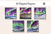 Watercolor Northern Sky, a Background Graphic by Pawsitively Aesthetic (Thumbnail 3 of 3)