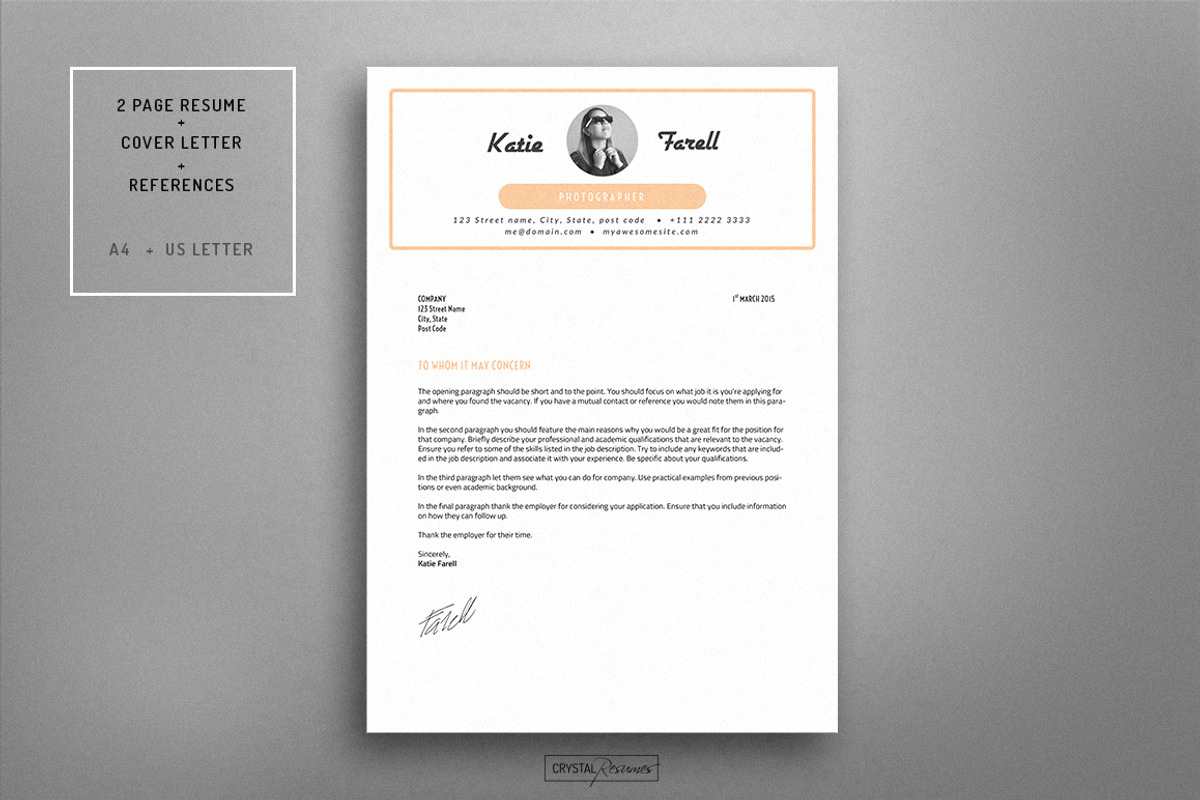 Resume Template for MS Word, a Resume Template by CrystalResumes (Photo 2 of 4)