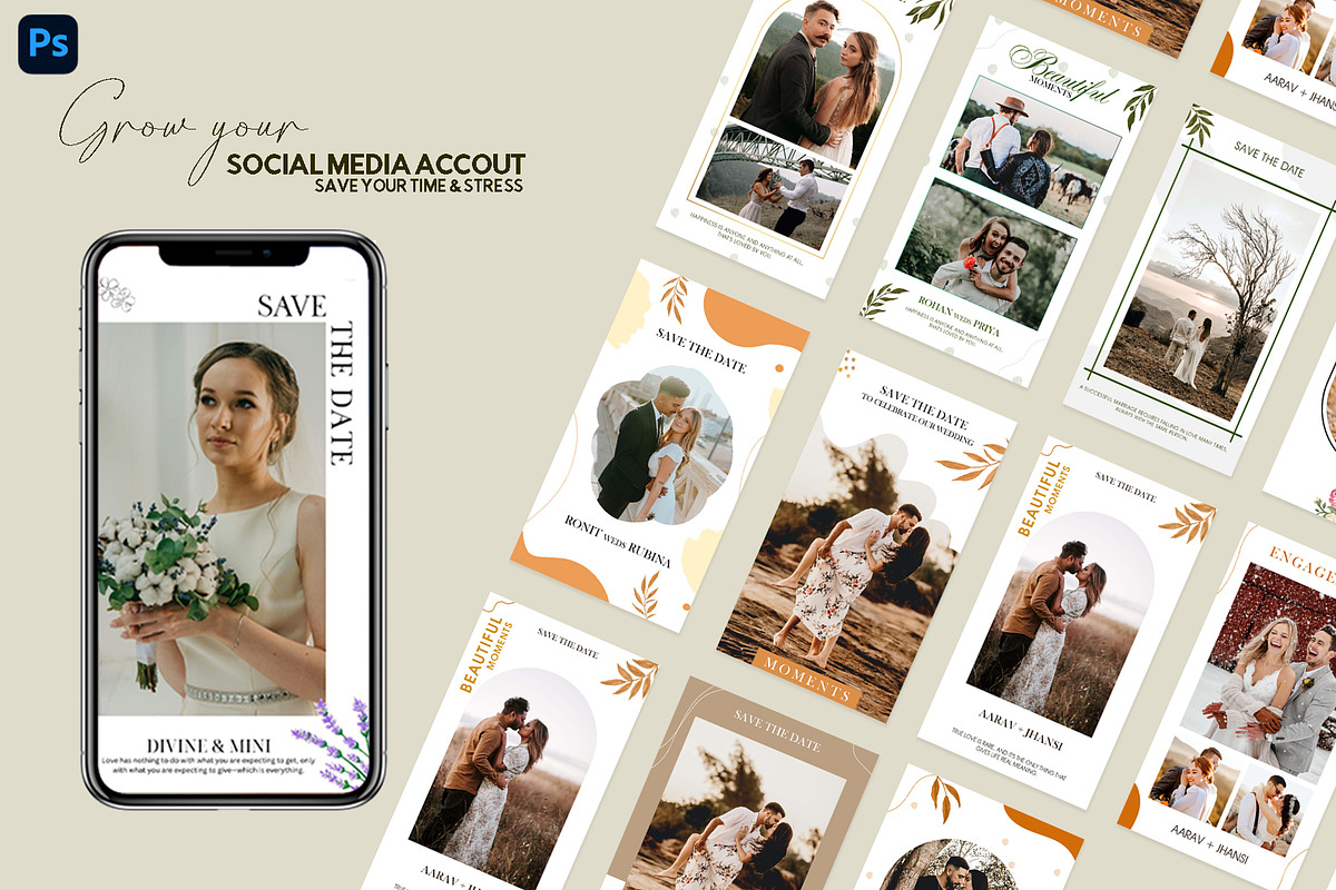 Wedding Photography Instagram Storie, a Social Media Template by zoomdesigns (Photo 2 of 6)