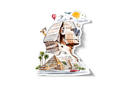 Prompt Travel Clipart Sublimation, a Seasonal Illustration by Creative design (Thumbnail 2 of 7)