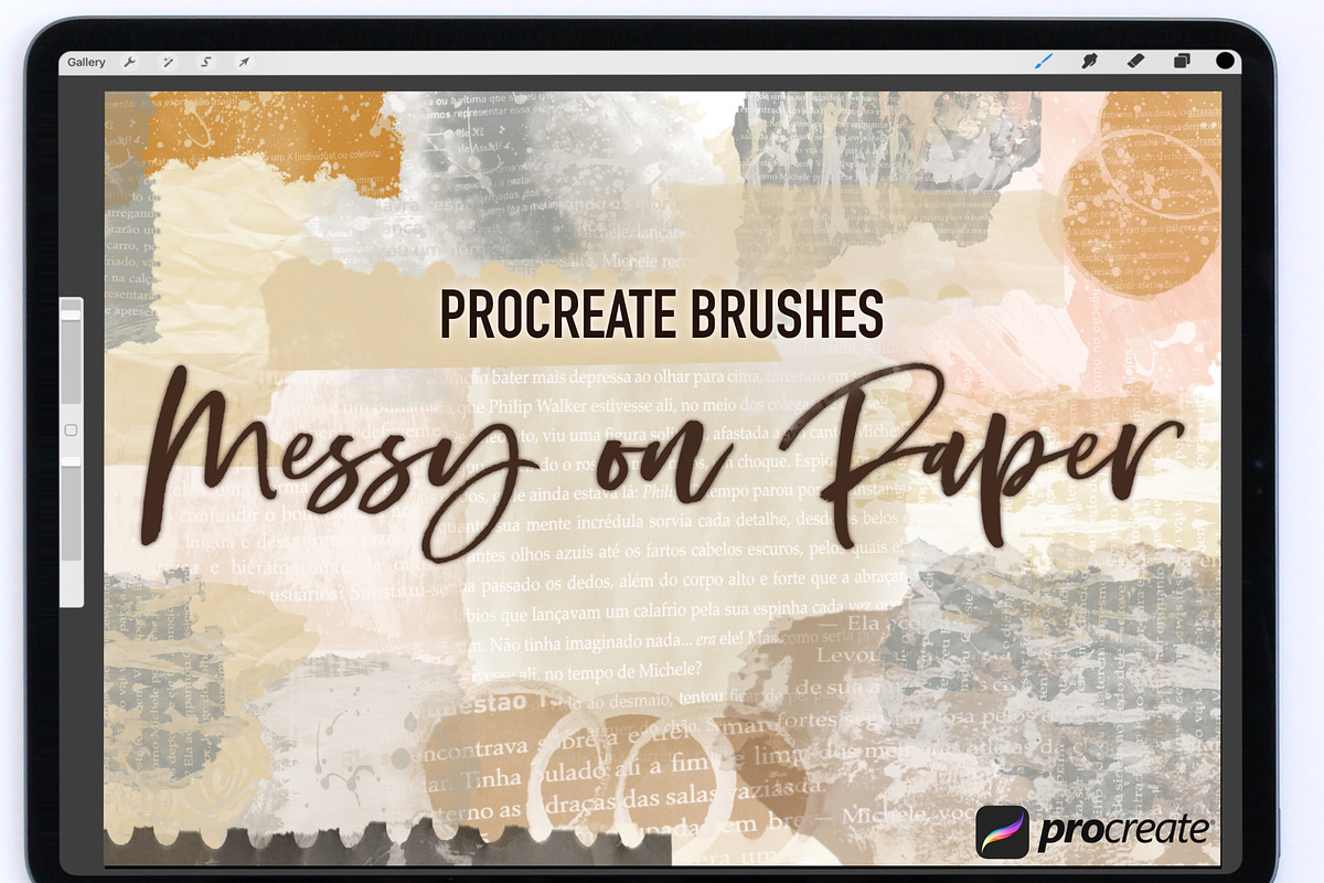 Procreate Brushes Messy on Paper, a Brush Add-On by Li Zamperini (Photo 1 of 5)