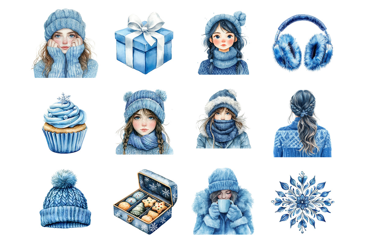 Cozy Winter Clipart Bundle, an Illustration by SinaCreation (Photo 2 of 7)