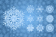 Snowflakes Vector Collection, a Background Graphic by Elinorka (Thumbnail 2 of 4)