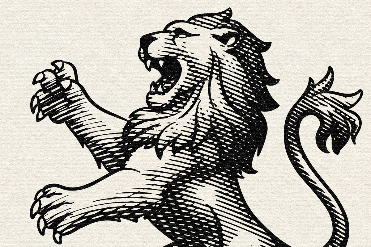 Luxury Heraldry Lion Engraving, an Animal Illustration by Kaizla03 (Photo 5 of 5)