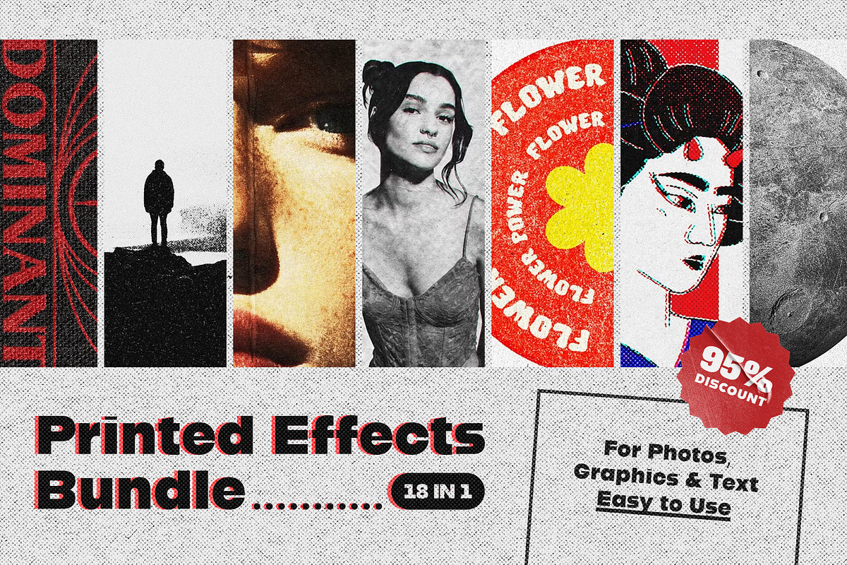 Printed Effects Bundle, a Layer Style Add-On by pixelbuddha.net (Photo 1 of 21)