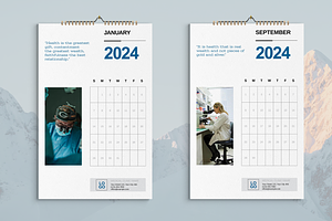 Medical Wall Calendar 2024 Template