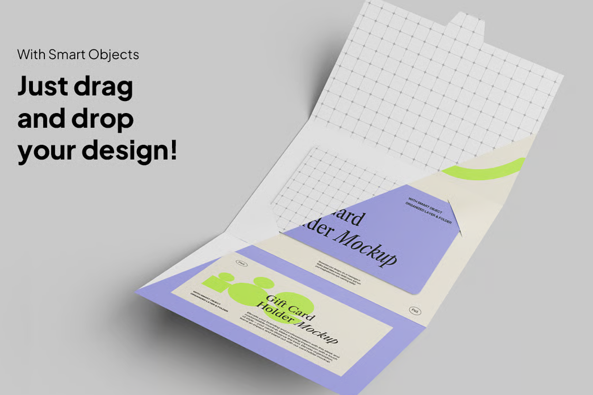 Gift Card Mockup Set, a Merchandise Mockup by graphicsauce (Photo 4 of 4)