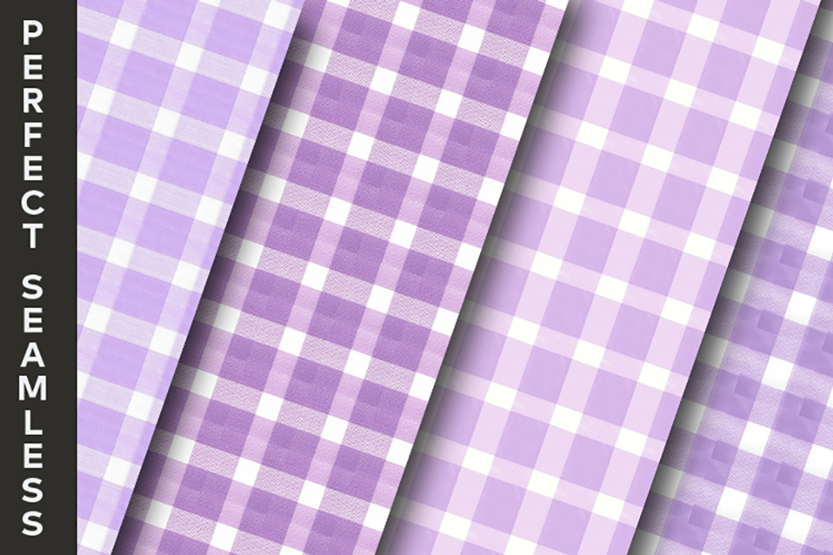 Frosty Lavender Gingham Digital Pape, a Graphic by Hurairagraphics (Photo 5 of 5)