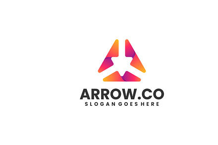 Logo Arrow Gradient Colorful Style
