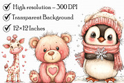 Whimsical Animals Clipart, an Illustration by Libby Wishes (Thumbnail 4 of 6)