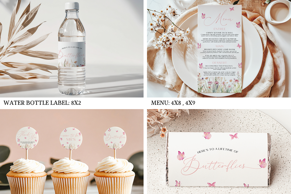 Butterflies Bridal Shower Bundle, an Invitation Template by Digital_Mind (Photo 5 of 9)