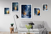 Snowy Night Illustration, a Decorative Illustration by Housui Patterns (Thumbnail 9 of 9)