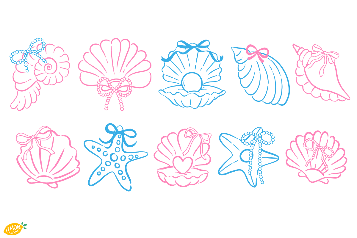 Summer Seashell PNG Line Art, a Seasonal Illustration by LemonDesign (Photo 3 of 4)