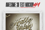 Awesome 3D Text Mockup Bundle, a Mockup by Amorjesu.com (Thumbnail 2 of 21)