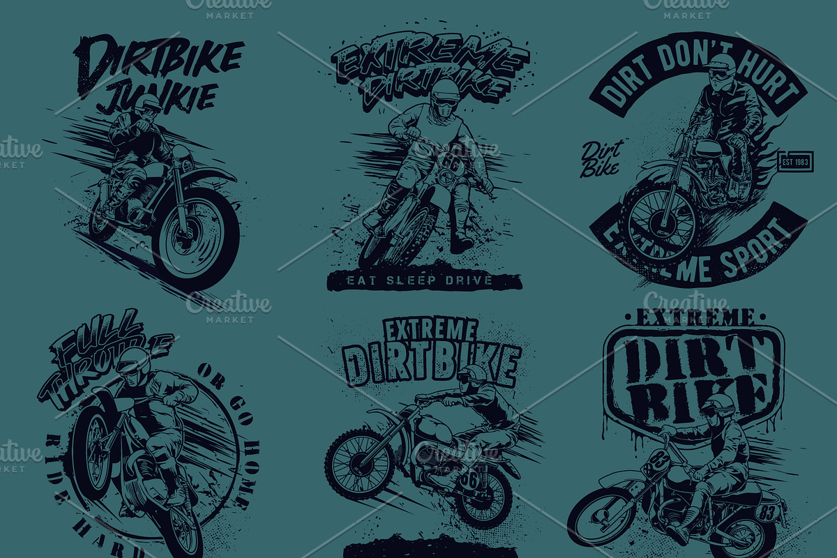 extreme Dirtbike motocross bundles, a Sport Illustration by The BolzStudio (Photo 4 of 10)