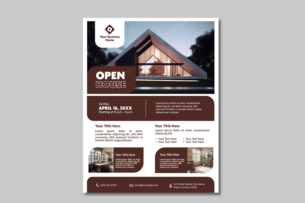Real Estate Flyer Template, a Templates & Theme by studiogstock