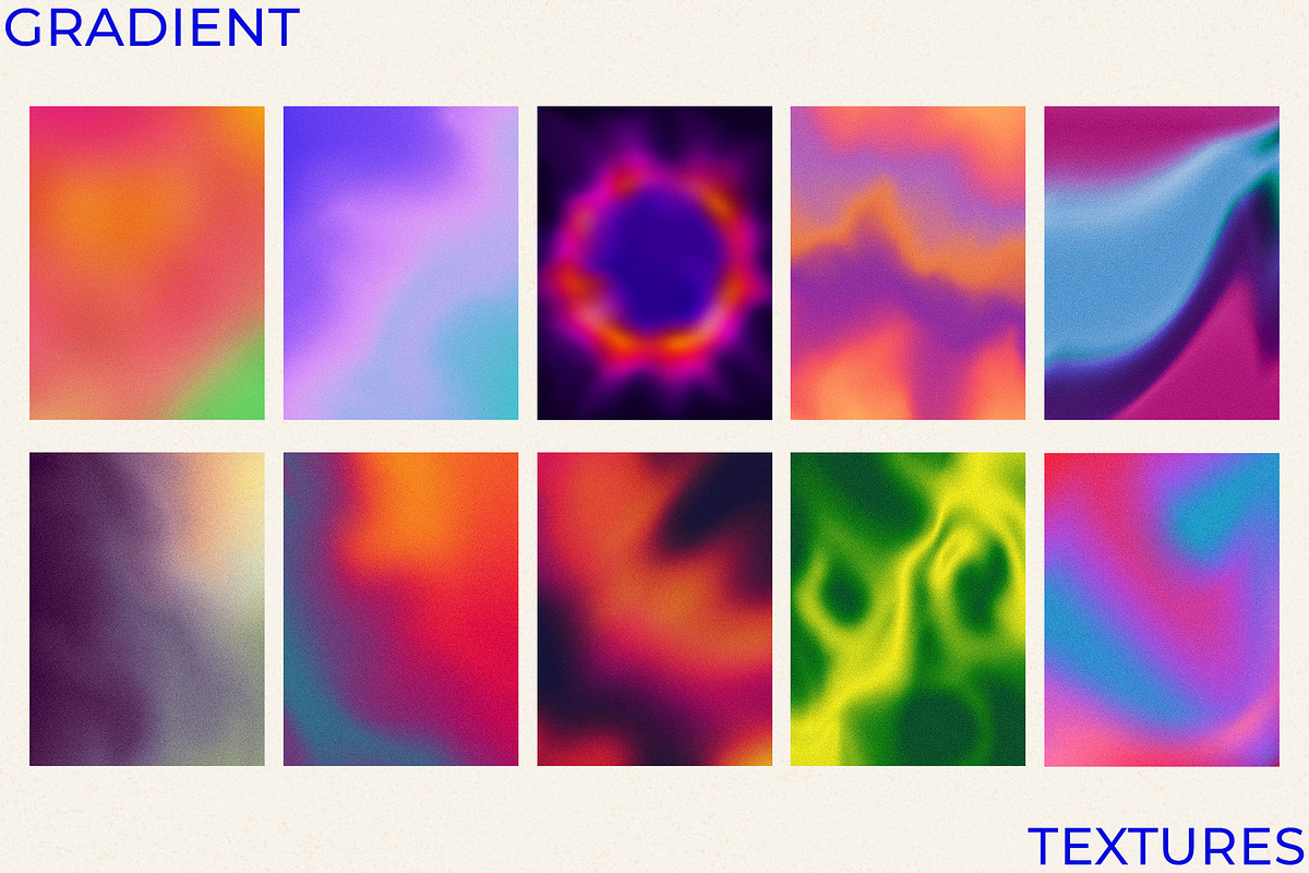 Grainy Gradient Textures & Shapes, an Object Graphic by CatJello Graphics (Photo 4 of 38)