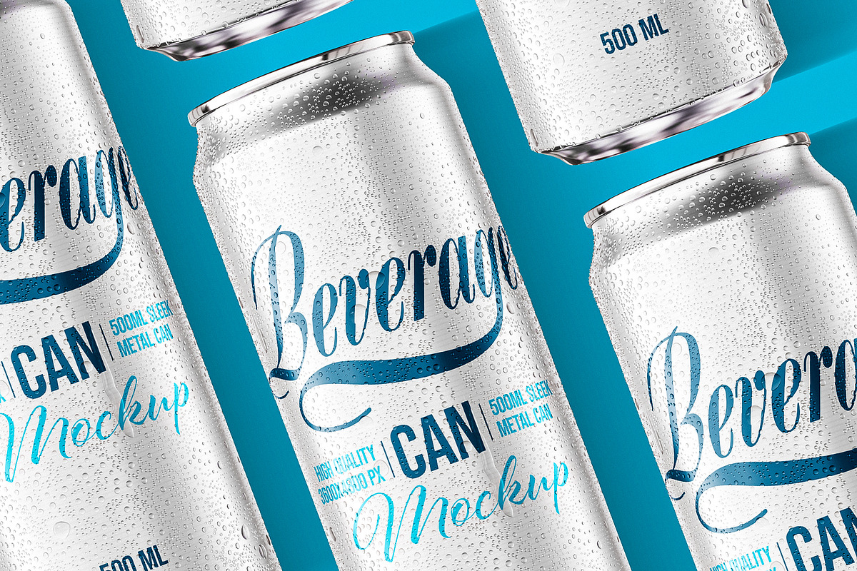 500ml Classic Can Mockup | ANIMATED, a Packaging Mockup by AY Mock-Ups (Photo 13 of 15)