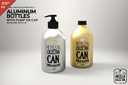 Aluminum Bottles Pump Cap Mockup, a Pens & Pencil Mockup by INCDesign (Thumbnail 1 of 7)