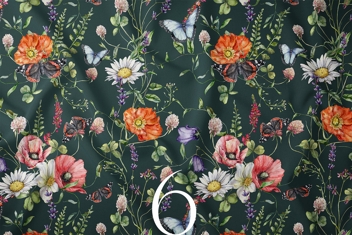 SUMMER MEADOW wildflower watercolor, a Decorative Illustration by Yuliya Derbisheva (Photo 13 of 16)