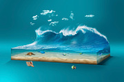 sea waves or surf isolated design, an Illustration by Nomad (Thumbnail 1 of 4)